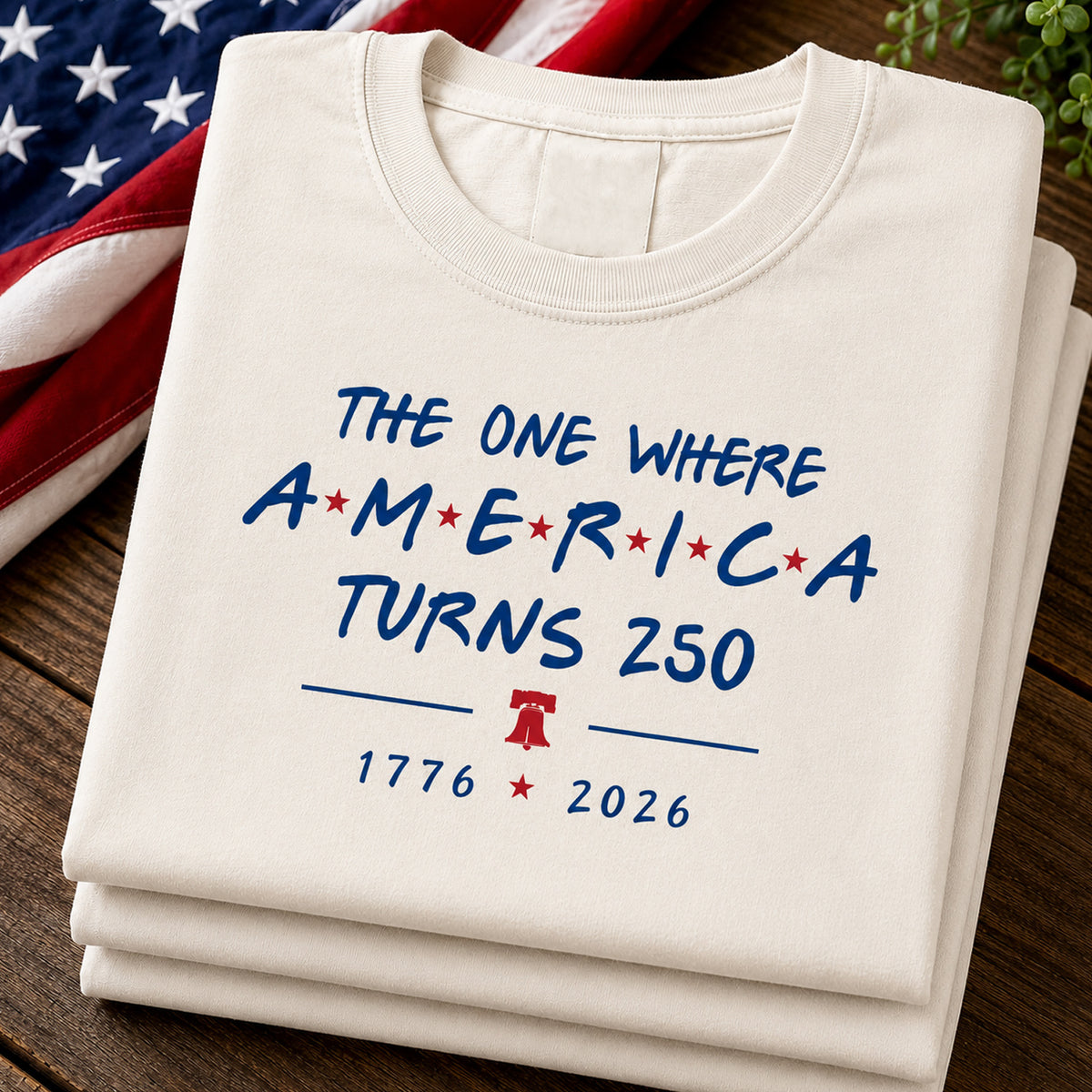 America Turns 250 T-Shirt, Funny Patriotic Shirt, USA 250th Birthday Tee, Fourth Of July Celebration Shirt