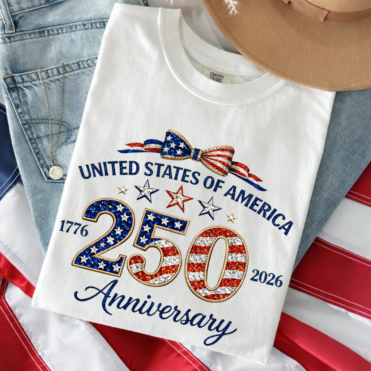 America’s 250th Birthday T-Shirt, Patriotic United States Celebration Shirt, Celebrating 250 Years Of America
