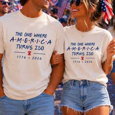 America Turns 250 T-Shirt, Funny Patriotic Shirt, USA 250th Birthday Tee, Fourth Of July Celebration Shirt