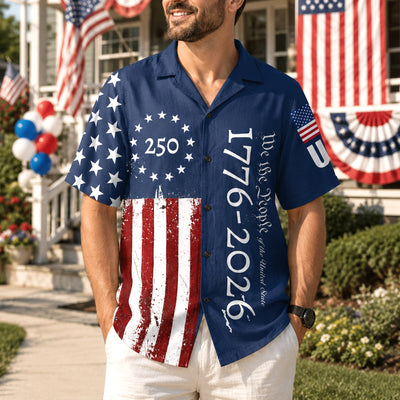 We The People Hawaiian Shirt, USA 250 Years Anniversary, 1776-2026 Celebrate Anniversary Gift Shirt