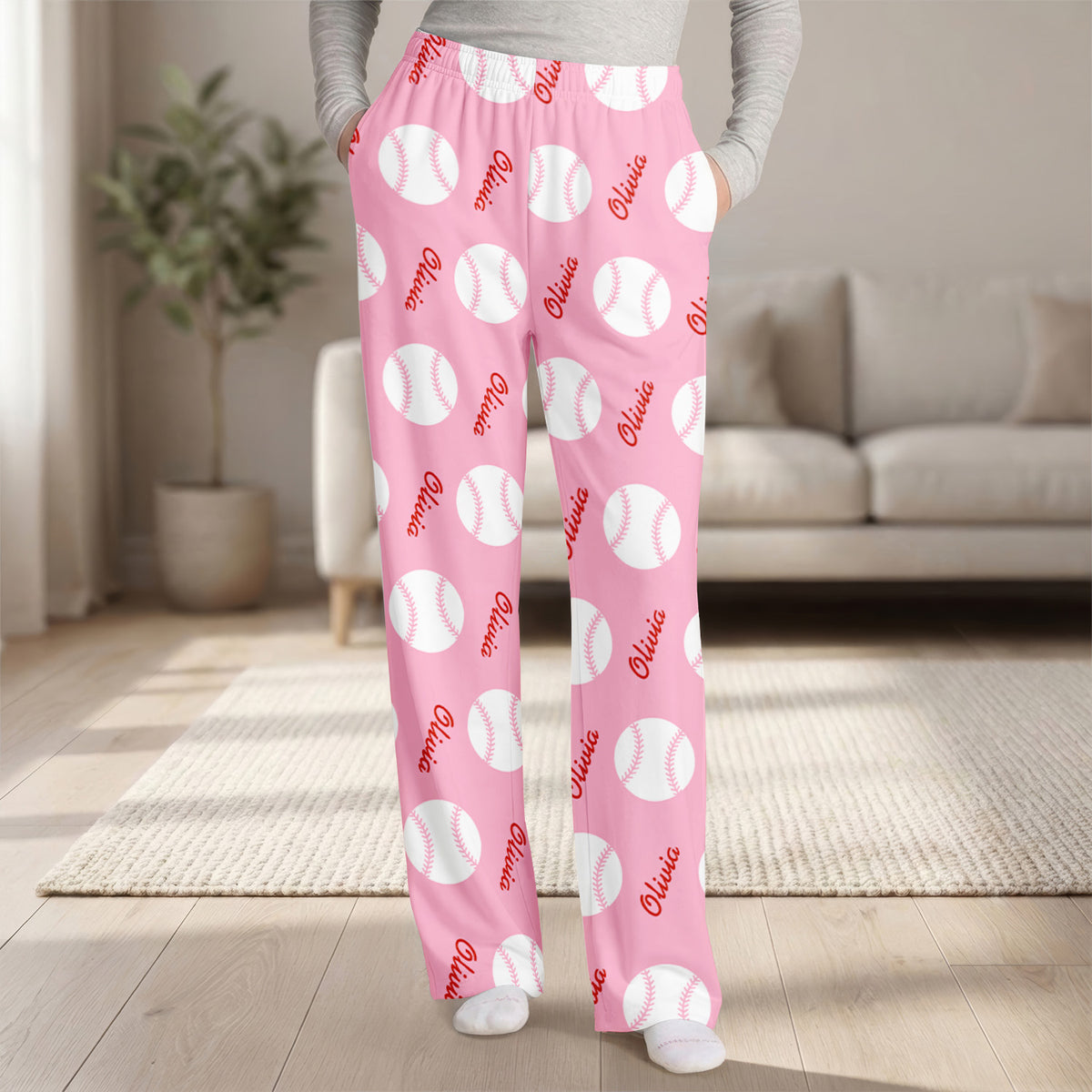 Life Is Better With Baseball - Personalized Pajama Pants, Gift For Baseball Lovers, Baseball Pajama Gift