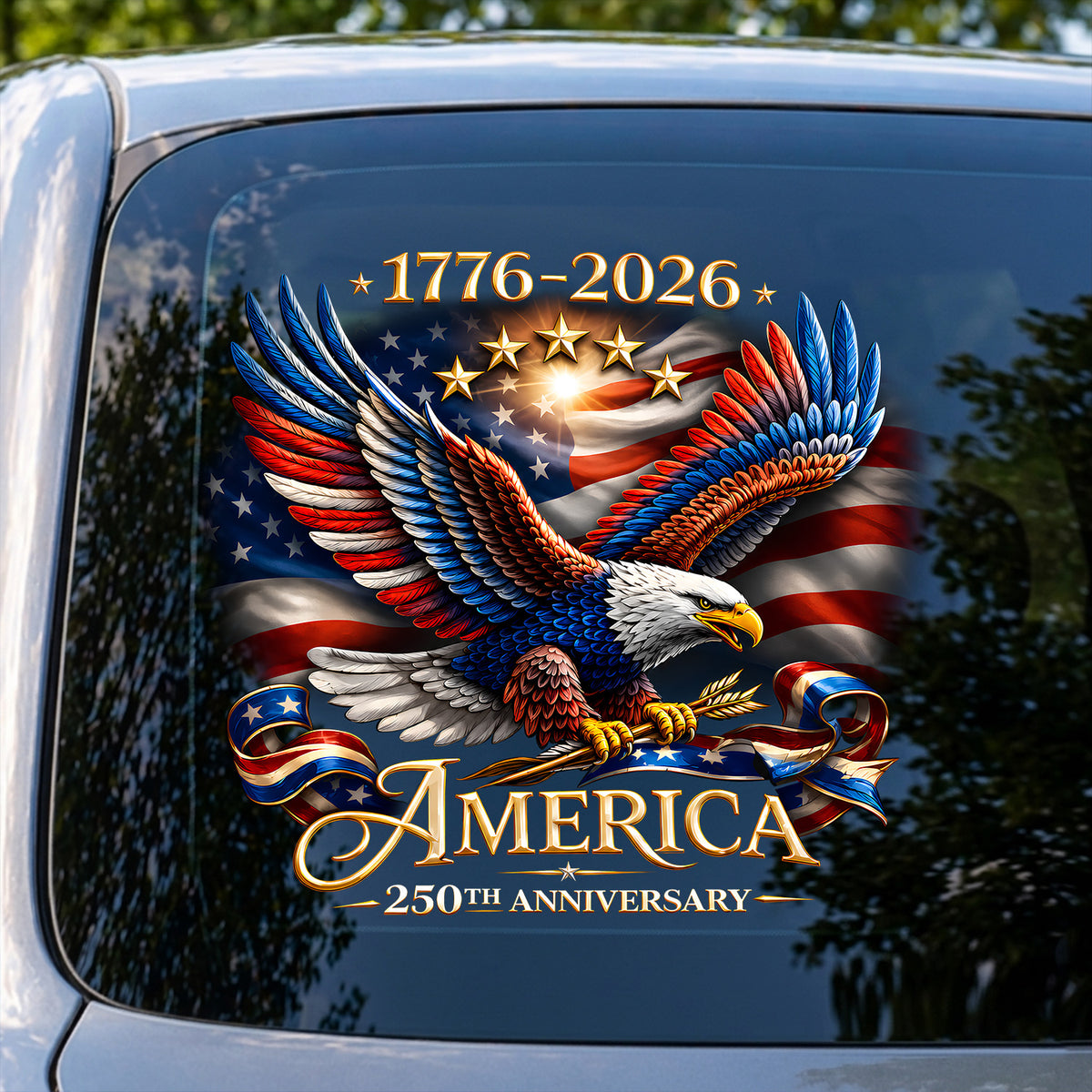 America 250th Anniversary America Patriotic Decal, USA 250 Years, Bald Eagle American, 1776–2026 Decal, USA 250th Gift