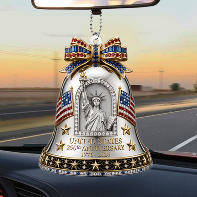 Statue Of Liberty Acrylic Car Hanger, USA 250th Anniversary Keepsake, 4th of July Car Decor, 1776-2026 Anniversary Decoration