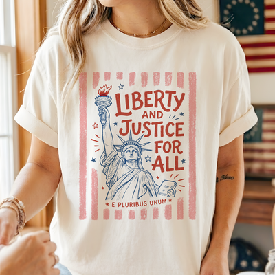 Liberty And Justice For All T-Shirt, Liberal Fourth Of July Tee, Social Justice Shirt, Human Rights