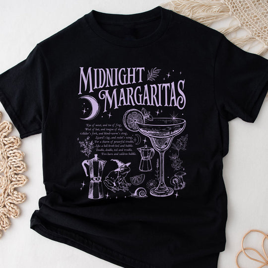 Midnight Margaritas T-shirt, Salt Rosemary Lavender Love Shirt, Witchy Tee, Margarita Halloween Shirt