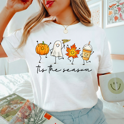 Tis The Season Symbols T-shirt, Pumpkin Shirt, Funny Fall Halloween T-shirt, Thanksgiving Pumpkin Spice Tee