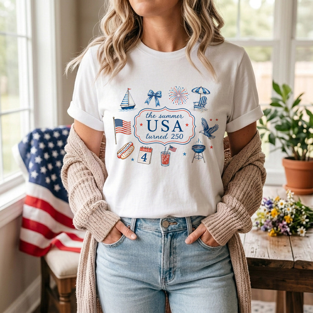 250th Anniversary Shirt, USA 250 Patriotic Tee, The Summer America Turns 250 Shirt, 250 Years of Freedom Shirt, 4th of July T-Shirt