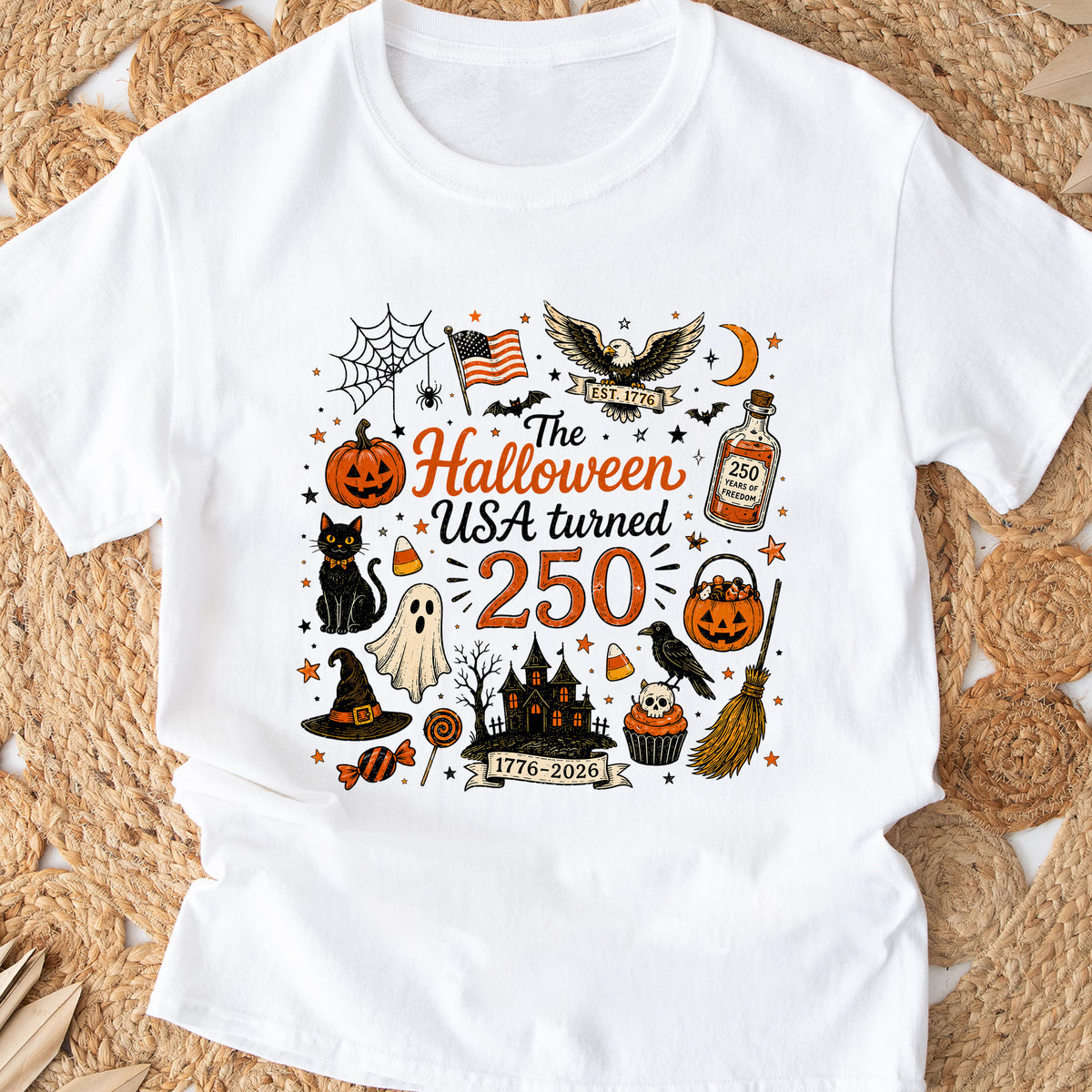 The Halloween Turned 250 - Personalized T-shirt, Funny Halloween T-shirt, Spooky Season USA Tee