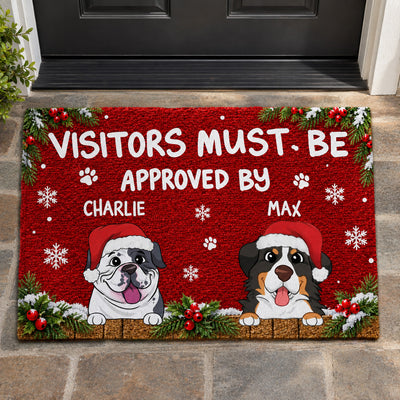 Approved By The Boss - Personalized Doormat, Custom Pet Name Doormat, Funny Dog Lover Gift