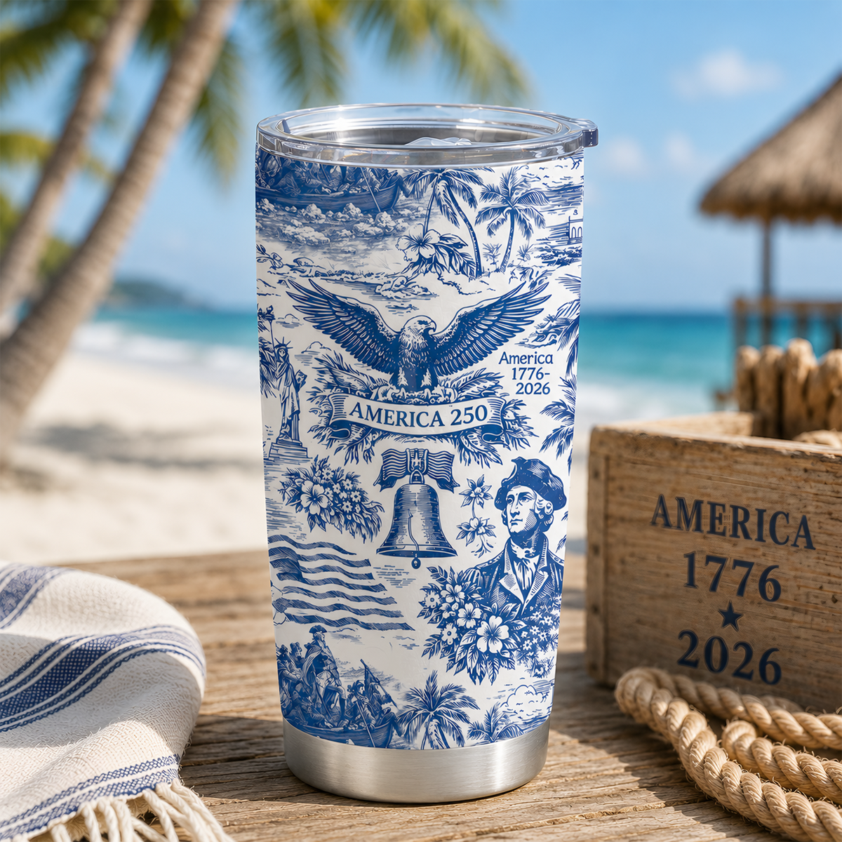 America 250 Tumbler 1776–2026, Vintage Patriotic Gift, 250 Years Of America Celebration