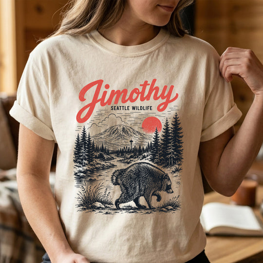Jimothy Raccoon Comfort Colors Shirt, Viral Seattle Raccoon Tee, Funny Round King T Shirt, Vintage Pacific Northwest Wildlife, Comfort Colors Tee