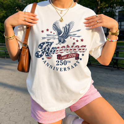 1776–2026 USA Independence Day Vintage T-Shirt,  America 250th Anniversary, Patriotic Eagle Shirt