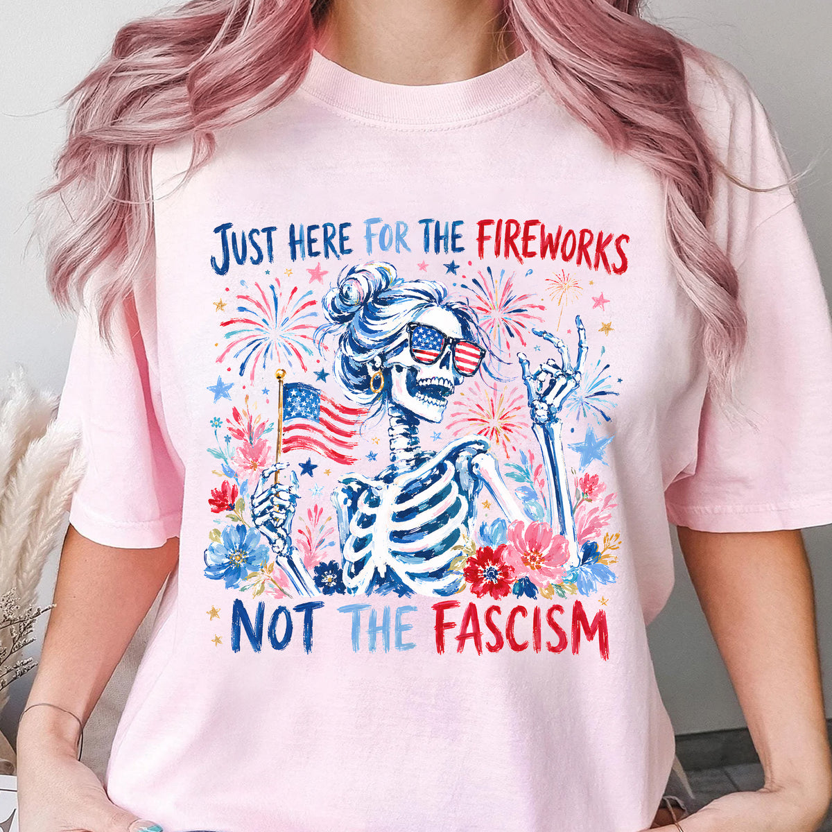 Feminist 4th of July Shirt, Liberal Fireworks Shirt, Gothic Summer Protest Graphic Shirt