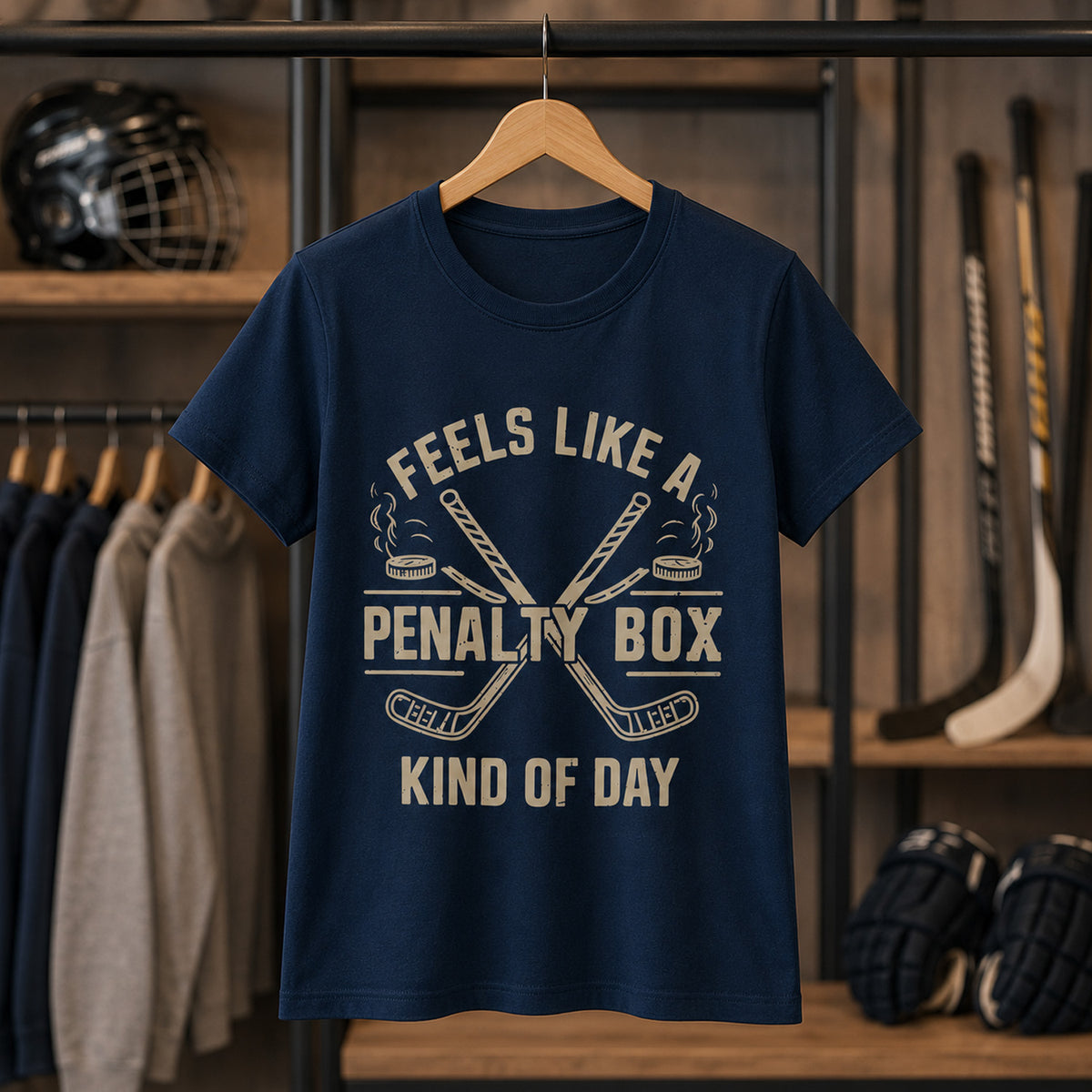 Feels Like A Penalty Box T-Shirt, Funny Hockey Shirt, Hockey Fan Gift, Gameday Shirt