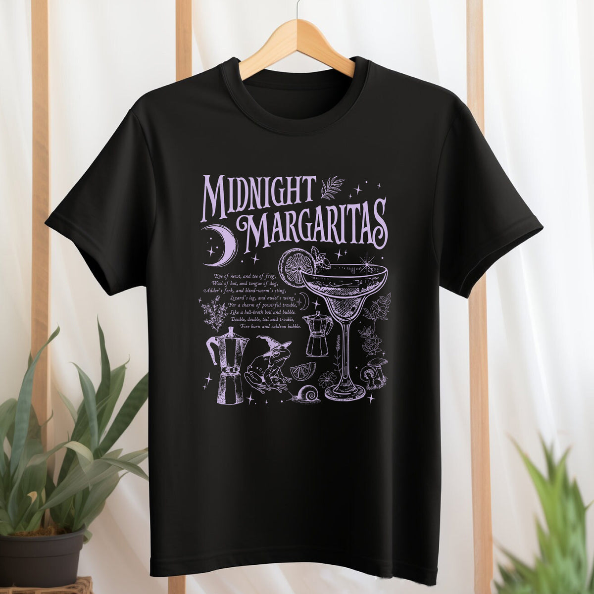 Midnight Margaritas T-shirt, Salt Rosemary Lavender Love Shirt, Witchy Tee, Margarita Halloween Shirt