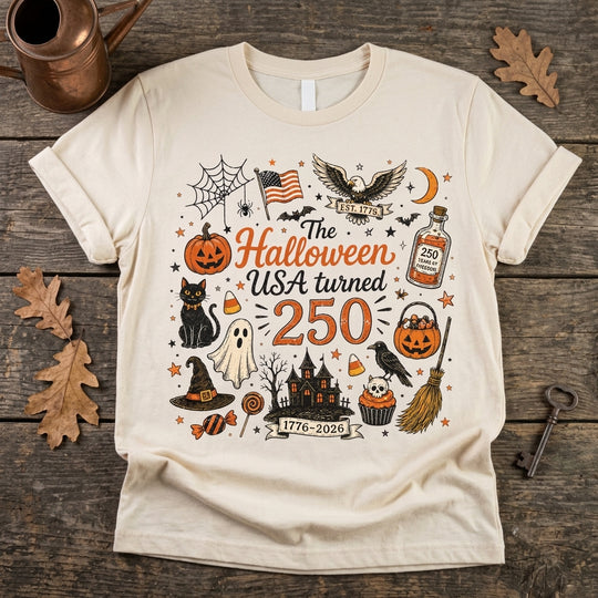 The Halloween Turned 250 - Personalized T-shirt, Funny Halloween T-shirt, Spooky Season USA Tee
