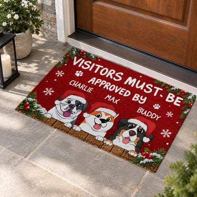 Approved By The Boss - Personalized Doormat, Custom Pet Name Doormat, Funny Dog Lover Gift