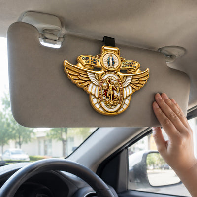 Blessed Journey Protector Medal - Car Visor Clip, Catholic Gift, Faith & Protection Gift