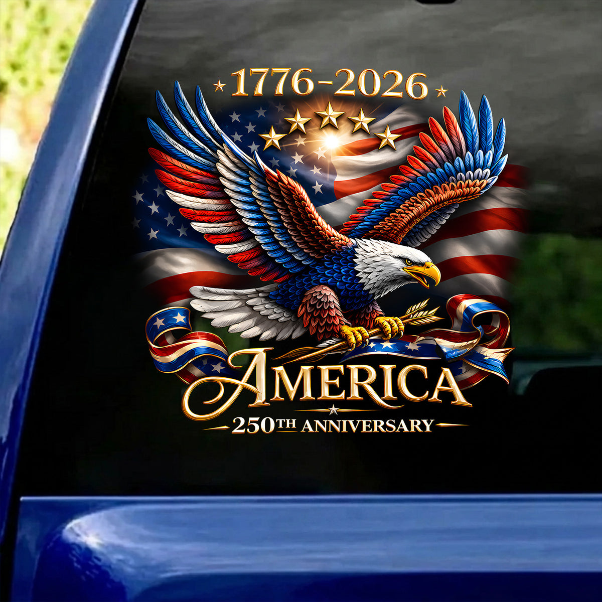 America 250th Anniversary America Patriotic Decal, USA 250 Years, Bald Eagle American, 1776–2026 Decal, USA 250th Gift