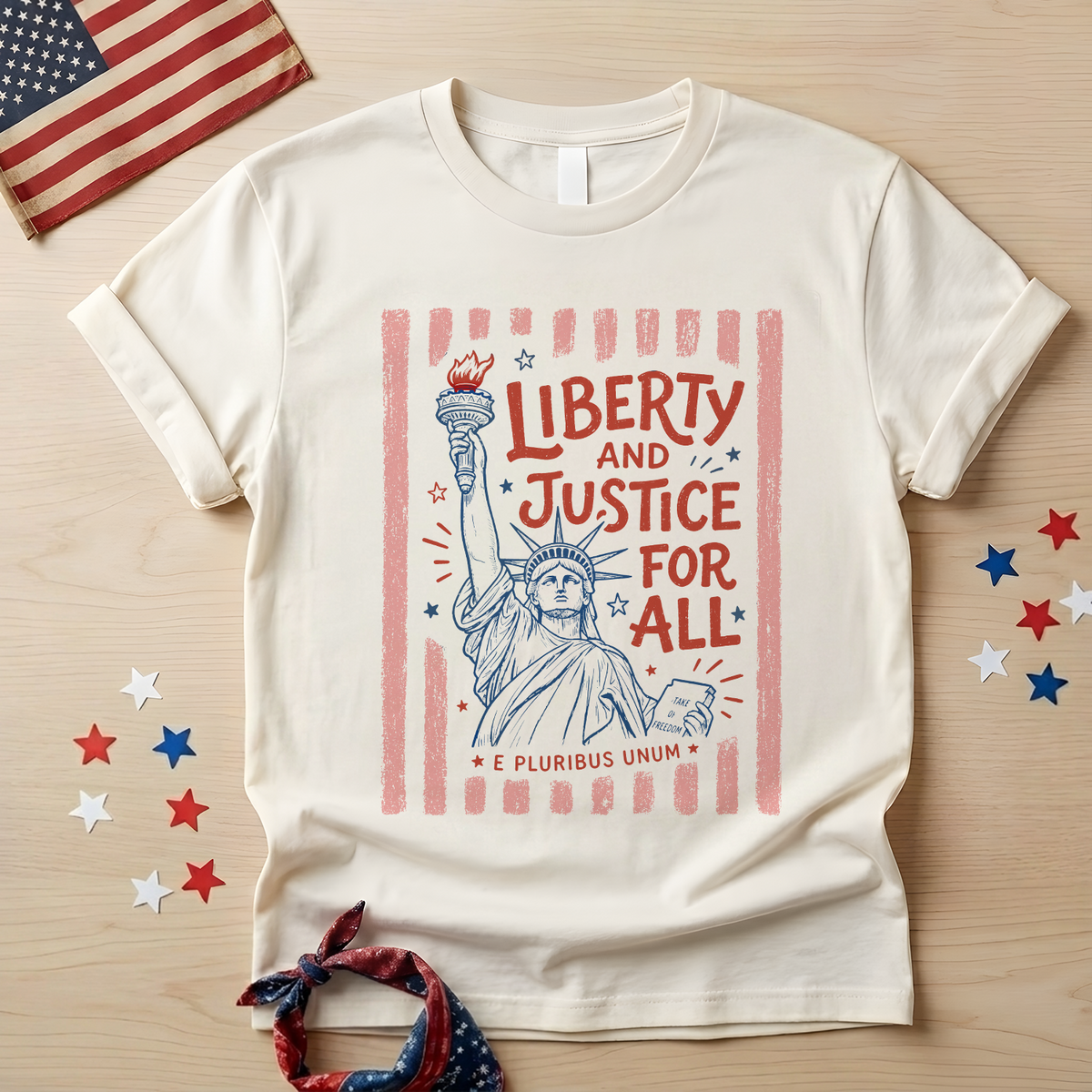 Liberty And Justice For All T-Shirt, Liberal Fourth Of July Tee, Social Justice Shirt, Human Rights