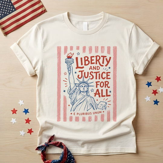 Liberty And Justice For All T-Shirt, Liberal Fourth Of July Tee, Social Justice Shirt, Human Rights
