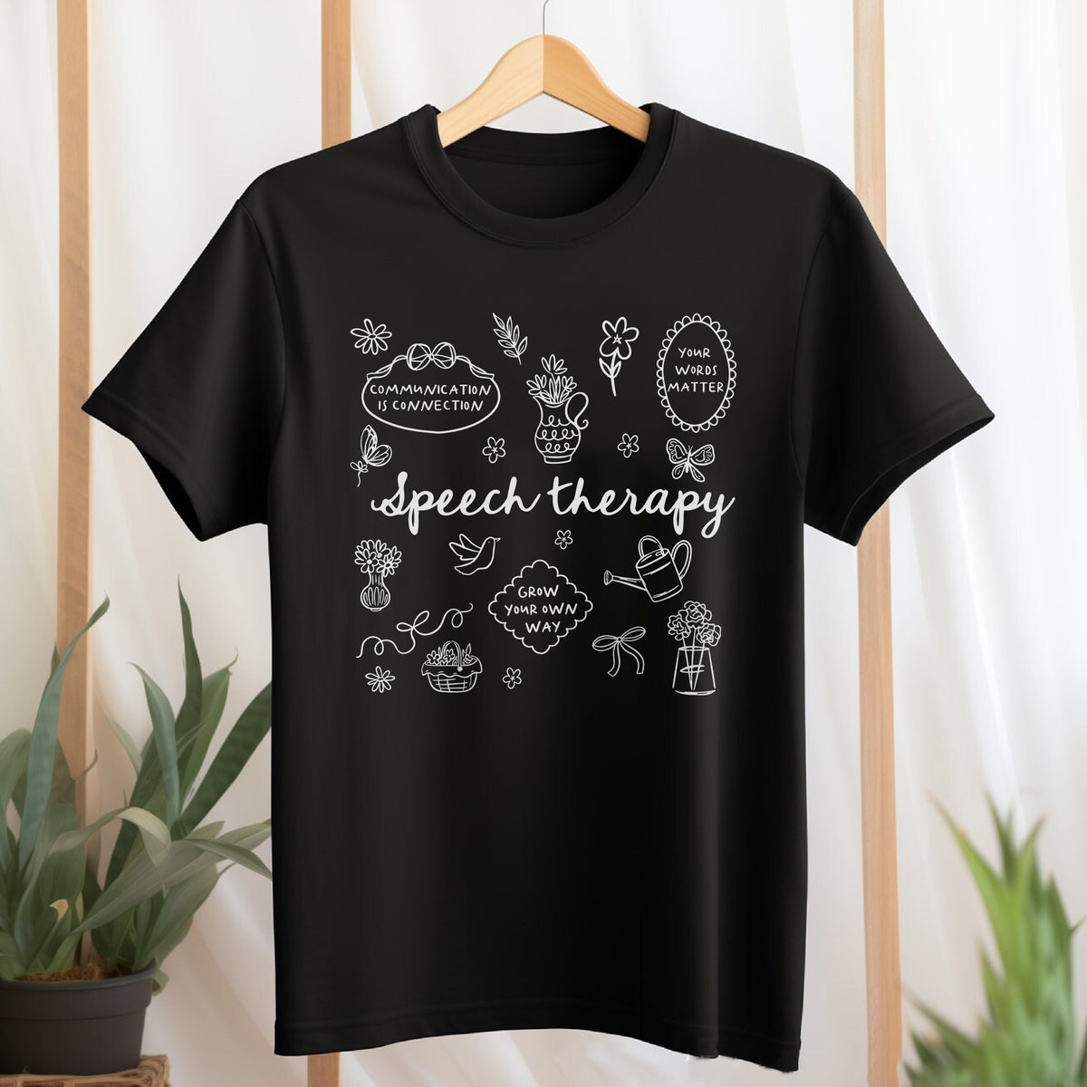Speech Therapy T-Shirt, Spring Floral Speech Graduation Gift, Appreciation Gifts, Pathologist Grad Gift