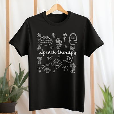 Speech Therapy T-Shirt, Spring Floral Speech Graduation Gift, Appreciation Gifts, Pathologist Grad Gift