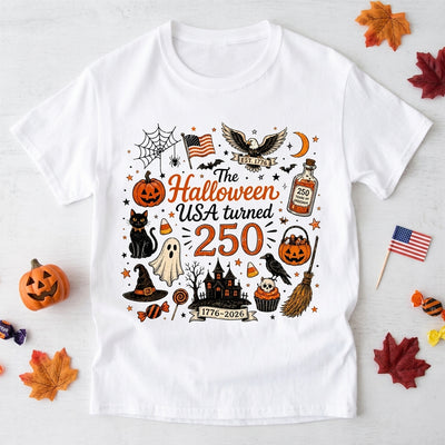 The Halloween Turned 250 - Personalized T-shirt, Funny Halloween T-shirt, Spooky Season USA Tee
