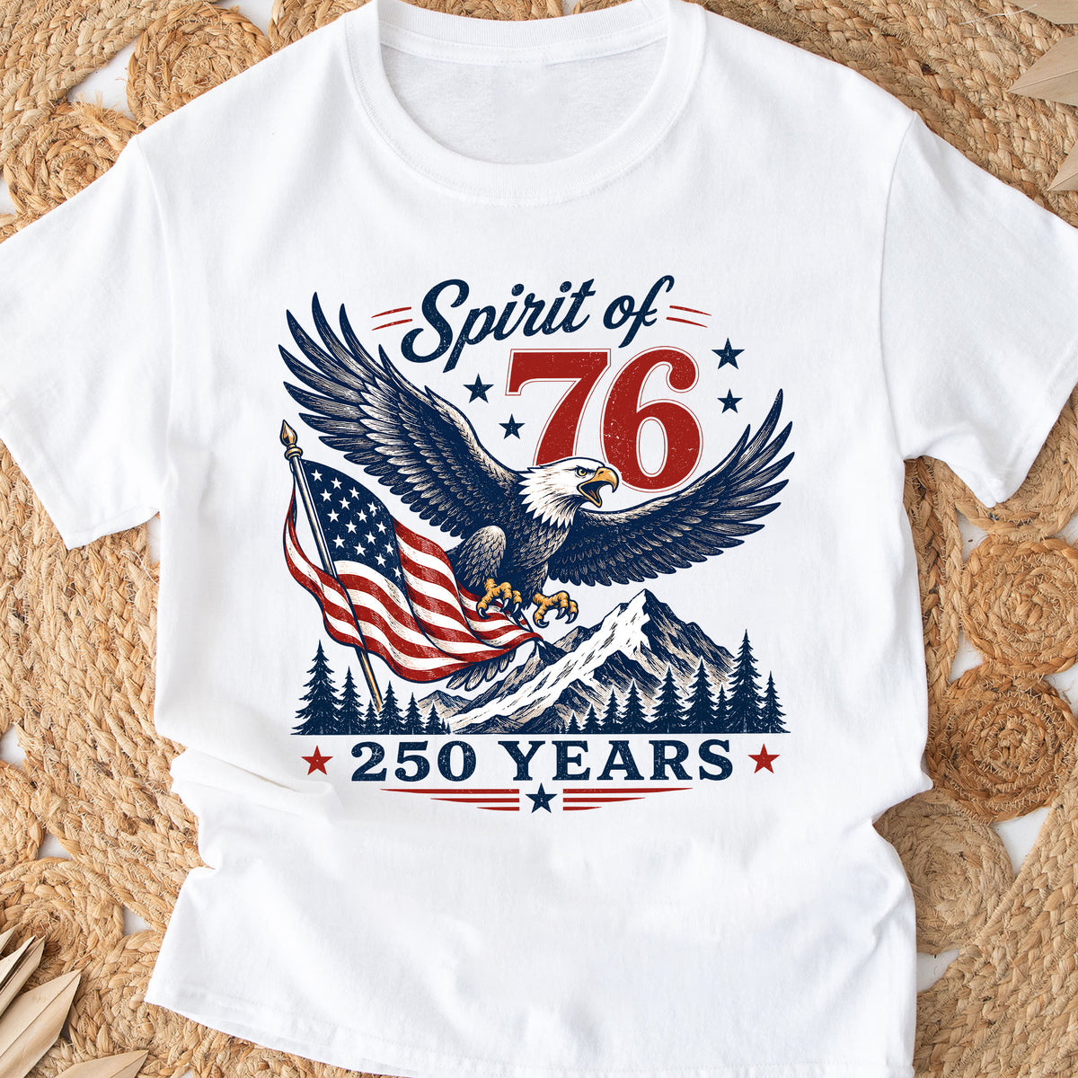 Spirit of 76 T-shirt, USA 250 Anniversary Shirt, Spirit Of 76 Eagle Tee, 4th July Patriotic America Shirt, 250 Years Freedom Tee