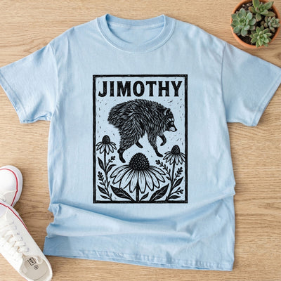Stay Wild and Play Possum T-Shirt, Trendy Raccoon Meme Shirt, Botanical Wildlife Tee, Funny Animal Lover Gift, Raccoon Lover Shirt