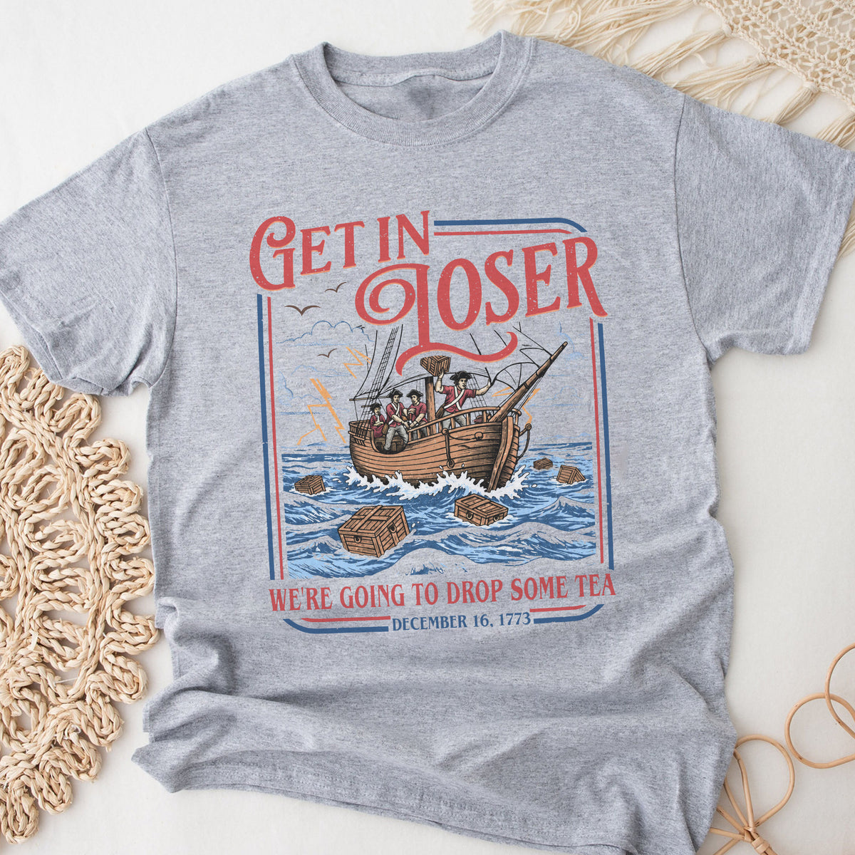 Boston Tea Party Shirt, Funny 4th of July Shirt, Patriotic 250 Years Tee, Independence Day Gift