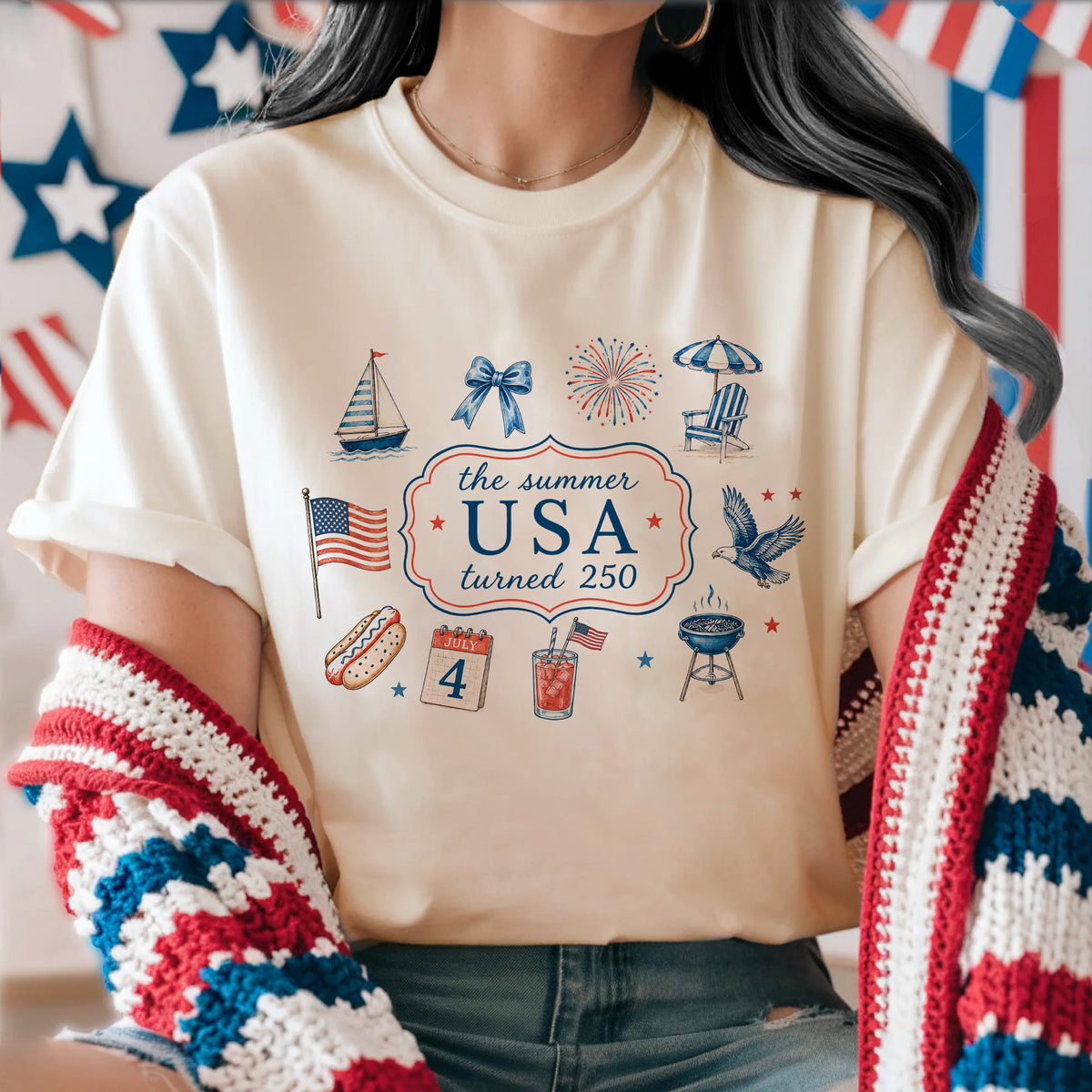 250th Anniversary Shirt, USA 250 Patriotic Tee, The Summer America Turns 250 Shirt, 250 Years of Freedom Shirt, 4th of July T-Shirt