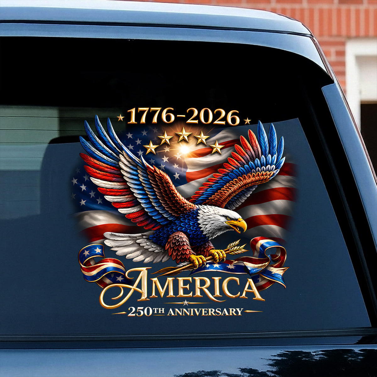 America 250th Anniversary America Patriotic Decal, USA 250 Years, Bald Eagle American, 1776–2026 Decal, USA 250th Gift