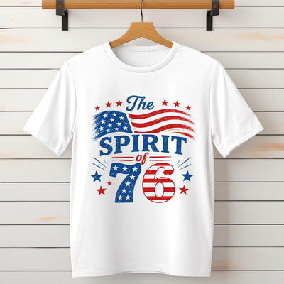 Vintage Spirit Of 76 250th Anniversary T-Shirt, Patriotic American Flag Graphic Shirt, Freedom T-Shirt