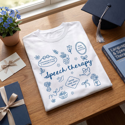 Speech Therapy T-Shirt, Spring Floral Speech Graduation Gift, Appreciation Gifts, Pathologist Grad Gift