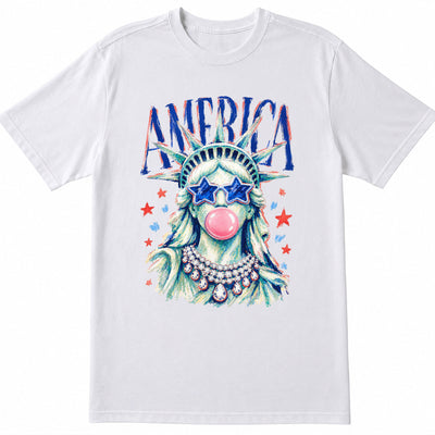America Statue of Liberty Blowing Bubble Gum Shirt, 4th of July Shirts, 250th Anniversary Shirt, Independence Day Tee