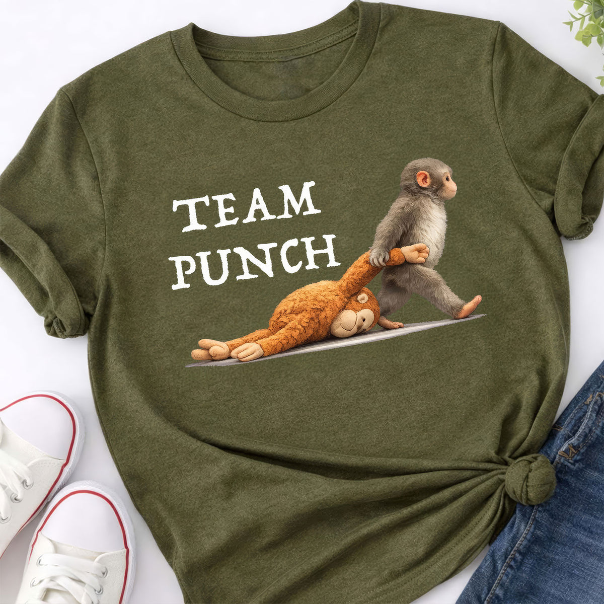 Punch Monkey Fan Club - Personalized T-shirt, Gift For Animal Lovers, Viral Punch Monkey Shirt, Viral Trend T-Shirt
