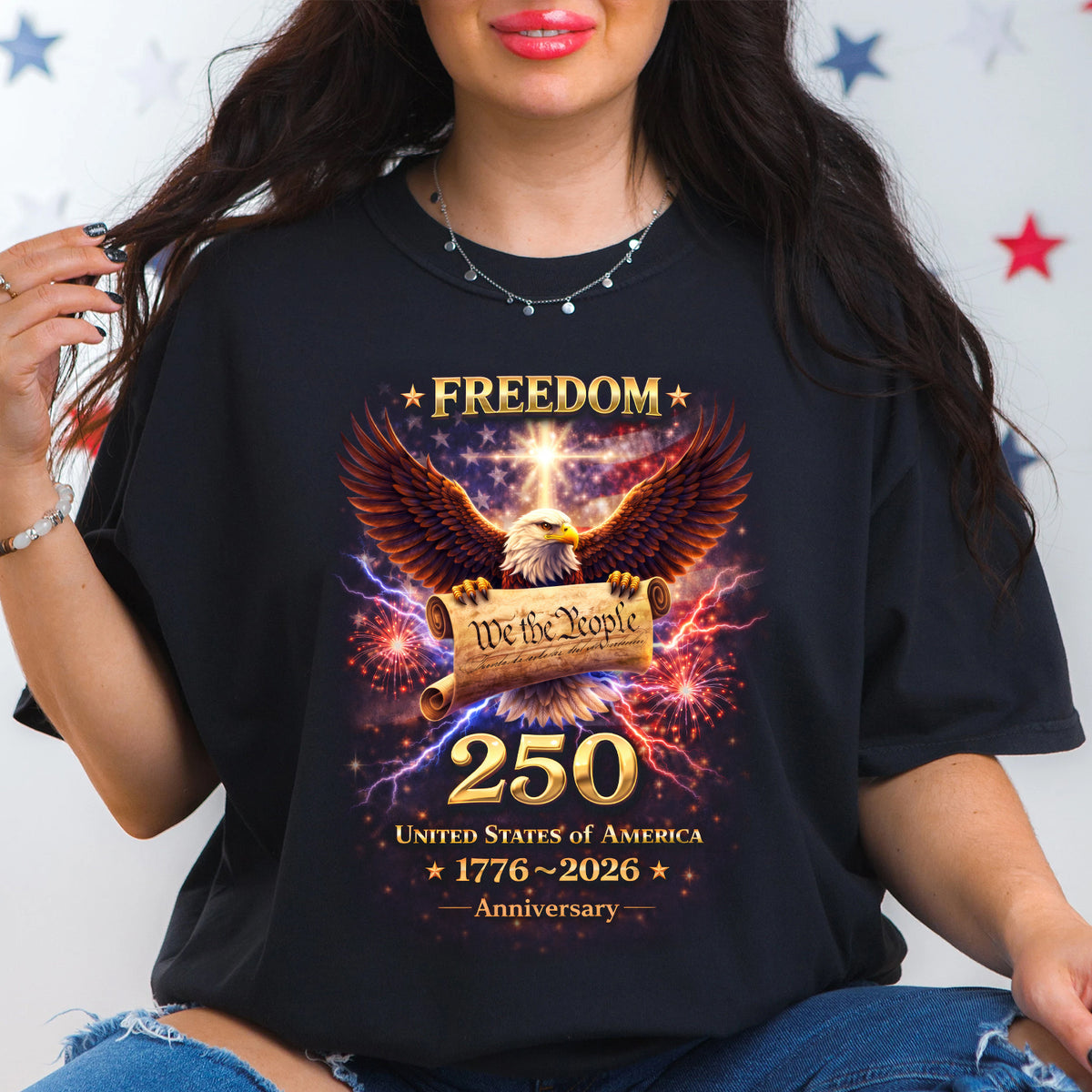 250 Years United States Of America - Personalized T-Shirt, Freedom 250th Anniversary Shirt, 1776–2026 USA T-Shirt