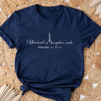 Motherhood is Kingdom Work Shirt, Bible Verse Tee, Floral Mama Shirt, Mom Gift, Christian Mom Shirt, Religious Tee