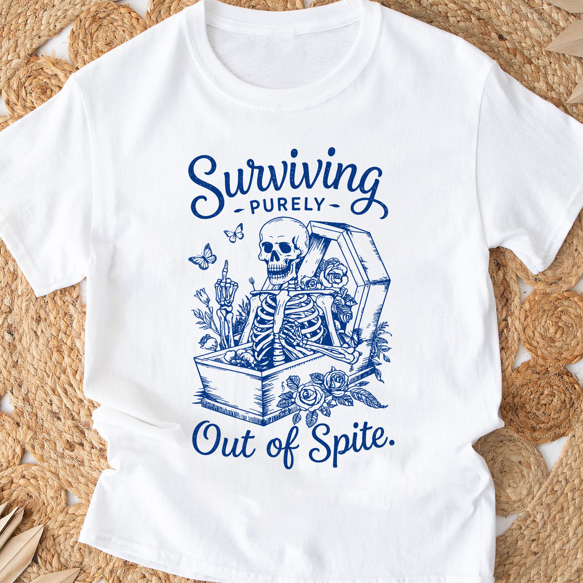 Surviving Purely Out Of Spite T-Shirt, Halloween Shirt Style Toile De Jouy, Gift For Halloween