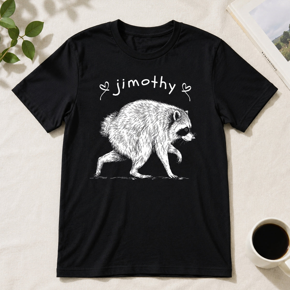 Jimothy T-Shirt, Custom Raccoon Name Shirt, Cute Woodland Animal Tee, Funny Wildlife Lover Gift, Nature Lover Shirt