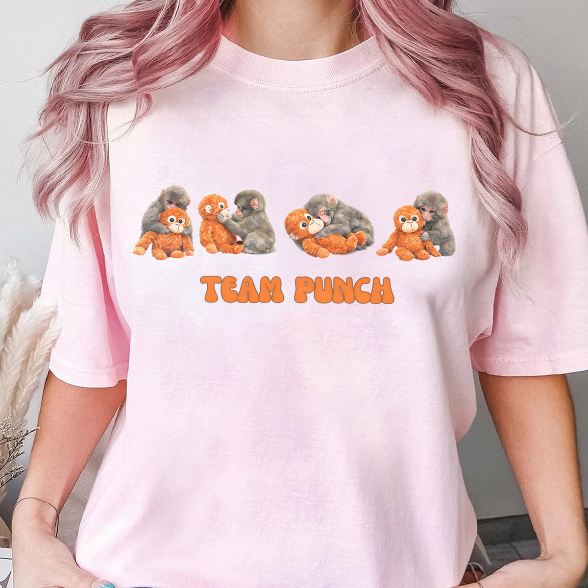 Team Punch T-Shirt, Viral Monkey Meme Tee, Save Punch, Trending Monkey Design, Cute Meme Shirt, Monkey Lover Gift