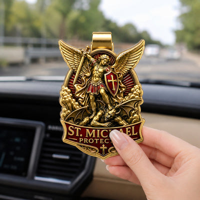 St. Michael, Defender Of The Faith - Car Visor Clip, Catholic Gift, Faith & Protection Gift