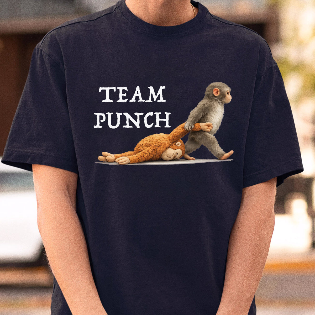 Punch Monkey Fan Club - Personalized T-shirt, Gift For Animal Lovers, Viral Punch Monkey Shirt, Viral Trend T-Shirt