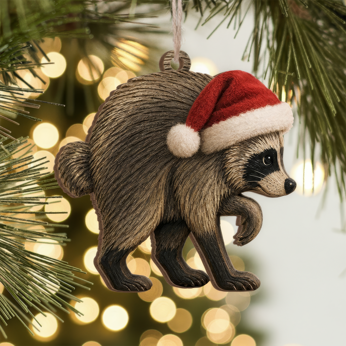 Jimothy Wooden Ornament, Viral Seattle Raccoon Christmas Decor, Custom Raccoon Christmas Ornament, Funny Wildlife Lover Gift, Jimothy the Raccoon Ornament
