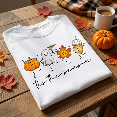 Tis The Season Symbols T-shirt, Pumpkin Shirt, Funny Fall Halloween T-shirt, Thanksgiving Pumpkin Spice Tee