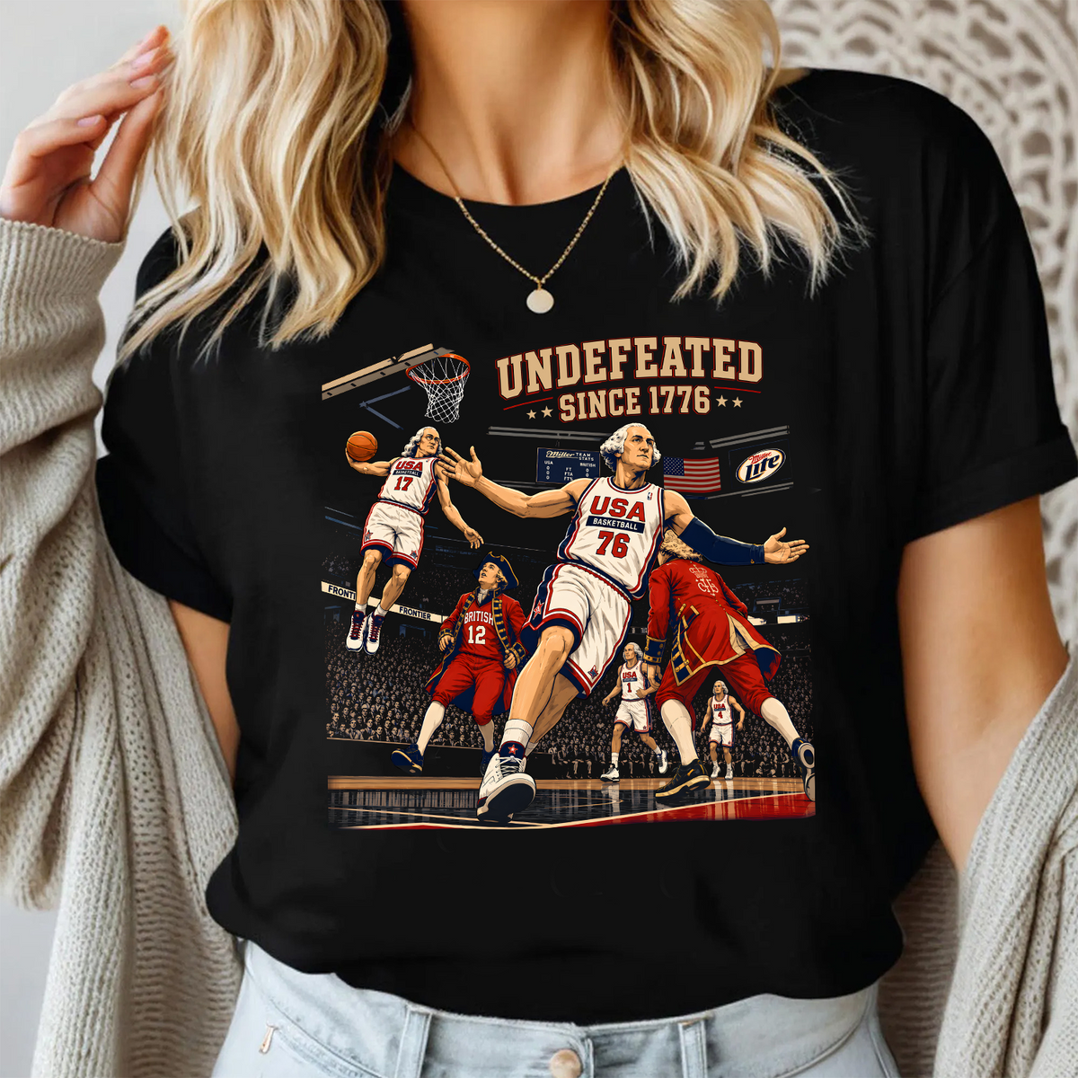 Undefeated America T-shirt, 4th of July Tee, Funny Founding Fathers T-Shirt, USA Meme, Fourth of July Gift, Independence Day