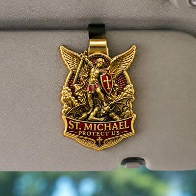 St. Michael, Defender Of The Faith - Car Visor Clip, Catholic Gift, Faith & Protection Gift