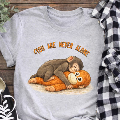Punch Monkey You Are Never Alone - Personalized T-shirt, Gift For Animal Lovers, Team Punch Gift