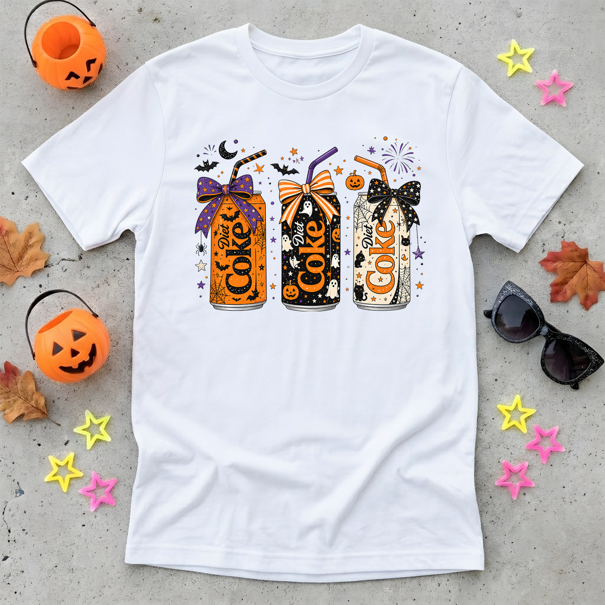 Spooky Sips And Halloween Vibes - Personalized T-shirt, Cute Halloween Soda Lover Graphic T-Shirt
